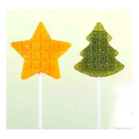 Martellato 20L005 Polycarbonate Chocolate Holiday Lollipop Mold - 8 pcs - 2 Molds Pack Holidays Molds Martellato 20L005 Polycarbonate Chocolate Holiday Lollipop Mold - 8 pcs - 2 Molds Pack Holidays Molds