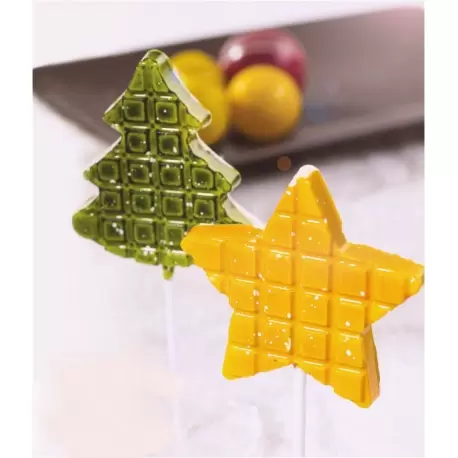 Martellato 20L005 Polycarbonate Chocolate Holiday Lollipop Mold - 8 pcs - 2 Molds Pack Holidays Molds Martellato 20L005 Polycarbonate Chocolate Holiday Lollipop Mold - 8 pcs - 2 Molds Pack Holidays Molds