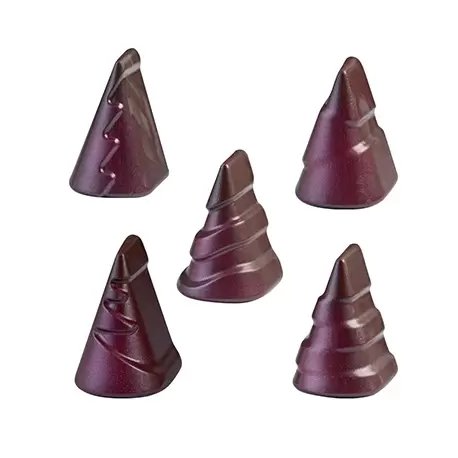 Martellato MA1975 Polycarbonate Chocolate Praline Mold - Christmas Trees - 5x6 pcs 31x22 h22mm - 7 gr approx Holidays Molds Martellato MA1975 Polycarbonate Chocolate Praline Mold - Christmas Trees - 5x6 pcs 31x22 h22mm - 7 gr approx Holidays Molds