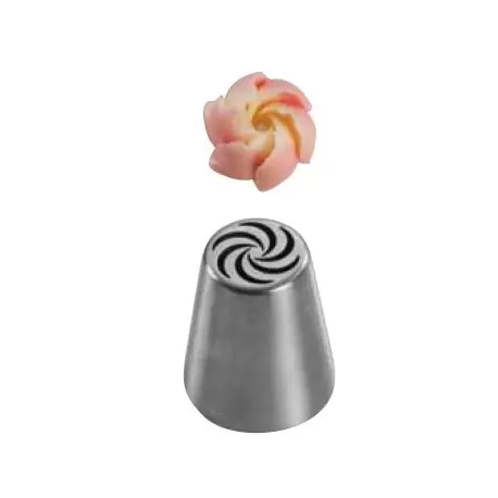 Martellato BX0056 Russian Pastry Tips - Swirled Rose - Size: Ø37 h 42 mm - Top: Ø25 mm Russian Pastry Tips Martellato BX0056 Russian Pastry Tips - Swirled Rose - Size: Ø37 h 42 mm - Top: Ø25 mm Russian Pastry Tips