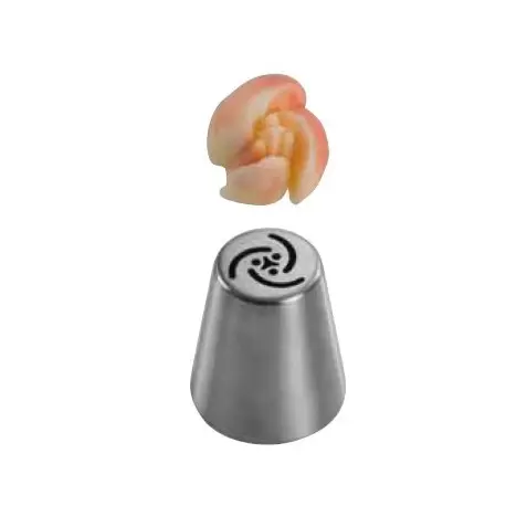 Martellato BX0060 Russian Pastry Tips - Swirled Rose with middle - Size: Ø37 h 42 mm - Top: Ø25 mm Russian Pastry Tips Martellato BX0060 Russian Pastry Tips - Swirled Rose with middle - Size: Ø37 h 42 mm - Top: Ø25 mm Russian Pastry Tips