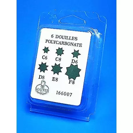 Matfer Bourgeat Set Of 6 Scalloped Polycarbonate Tips -