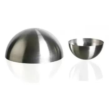 Matfer Bourgeat Stainless Steel Hemisphere Half Sphere Mold Ø 3 3/16, 1 1/2High - Pack Of 6