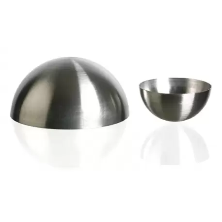 Matfer Bourgeat Stainless Steel Hemisphere Half Sphere Mold Ø 4 3/4x 2 3/8- 15 1/4 Oz. - Each Matfer Bourgeat Stainless Steel Hemisphere Half Sphere Mold Ø 4 3/4x 2 3/8- 15 1/4 Oz. - Each