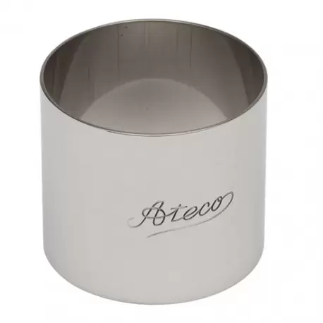 Ateco 4903 Ateco Stainless Steel Round Ring 2''x1.75'' Individual Cake Rings Ateco 4903 Ateco Stainless Steel Round Ring 2''x1.75'' Individual Cake Rings