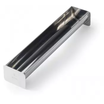 Matfer Bourgeat Stainless Steel Round Yule Log Buche Cake Mold - 13 3/4'' x 2 3/8'' x 1 3/16'' - 1Lbs4Oz