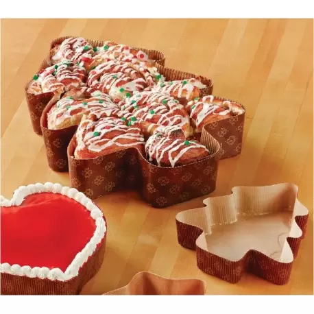 Novacart G9F14034 Alberello Small Christmas Tree Paper Loaf Cake Mold - 6 3/8''x5 1/2''x1 3/8'' - 200pcs Cake and Loaf Paper ... Novacart G9F14034 Alberello Small Christmas Tree Paper Loaf Cake Mold - 6 3/8''x5 1/2''x1 3/8'' - 200pcs Cake and Loaf Paper ...