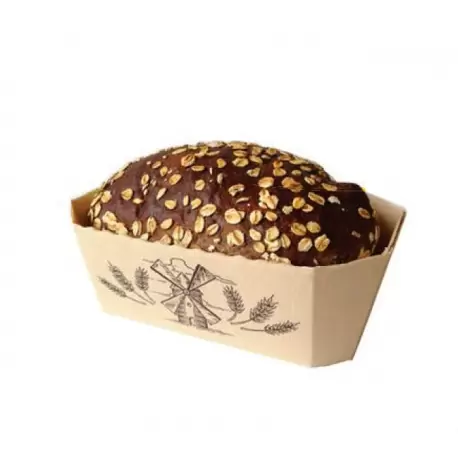 Tradition Rectangular Paper Loaf Pan Molds - 6''x3.45''x2.36'' -50pcs - Novacart