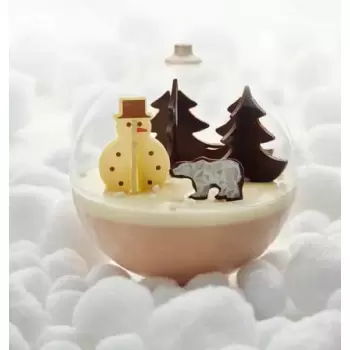 S0304 Rubber Chocolate chablons - Christmas Trees Clips - XSmall 4cm x 4cm Chocolate Chablons Mats