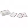 Pastry Chef's Boutique 90205 Polypropylen Clear Pastry Liners "Milunes" - 130 x 90 mm - 100pcs Mono Cake Boards