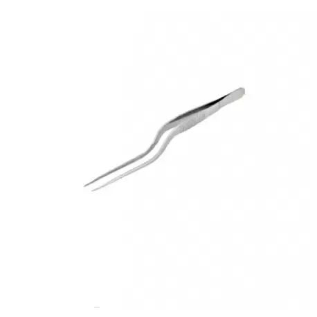 Pastry Chef's Boutique 1699 Offset Culinary Tweezers - Stainless Steel - 6.3'' Chef's Plating Tools Pastry Chef's Boutique 1699 Offset Culinary Tweezers - Stainless Steel - 6.3'' Chef's Plating Tools