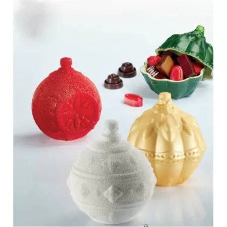 Pavoni KT149 Pavoni Thermoformed Mold - XMAS BALLS - Set of 3 Balls Holidays Molds Pavoni KT149 Pavoni Thermoformed Mold - XMAS BALLS - Set of 3 Balls Holidays Molds