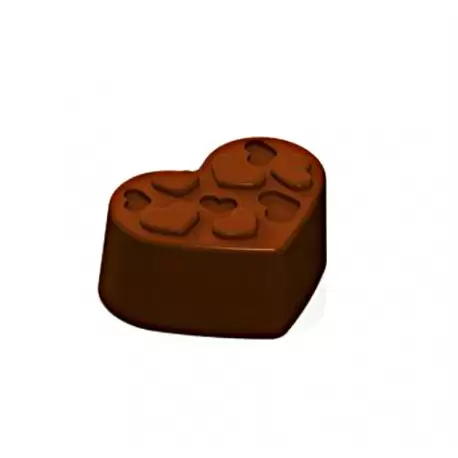 Chocolat Form CF0605 Polycarbonate Chocolate Molds - Hearts 33x25x14 mm - 10gr - 24 Cavity - 135x275x24mm Valentine's Molds Chocolat Form CF0605 Polycarbonate Chocolate Molds - Hearts 33x25x14 mm - 10gr - 24 Cavity - 135x275x24mm Valentine's Molds