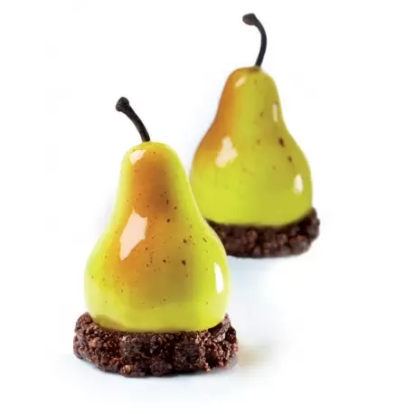 Pavoni PX4329 Pavoflex - TUTTIFRUTTI PEAR - 30mmx40mm - 20 Cavity - Ø 53 x 70mm H Vol: 90 ml Pavoflex Single Portion Mold Pavoni PX4329 Pavoflex - TUTTIFRUTTI PEAR - 30mmx40mm - 20 Cavity - Ø 53 x 70mm H Vol: 90 ml Pavoflex Single Portion Mold