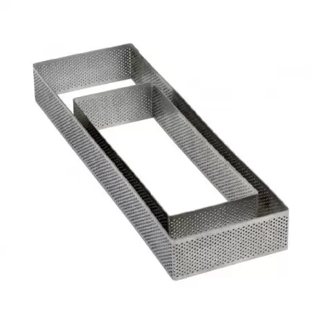 Pavoni XF299035 Microperforated Stainless Steel Rectangular Tart Ring Height: 1.4'', 3.6''x11.6'' Rectangle Tart Rings Pavoni XF299035 Microperforated Stainless Steel Rectangular Tart Ring Height: 1.4'', 3.6''x11.6'' Rectangle Tart Rings