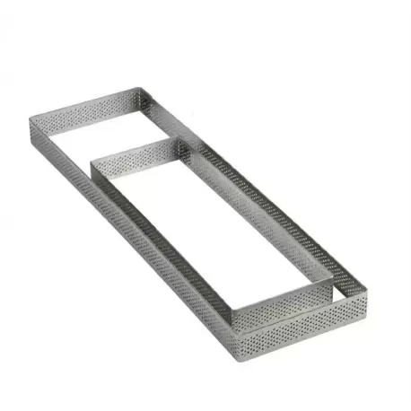 Pavoni XF299020 Microperforated Stainless Steel Rectangular Tart Ring Height: 3/4'', 3.6''x11.6'' Rectangle Tart Rings Pavoni XF299020 Microperforated Stainless Steel Rectangular Tart Ring Height: 3/4'', 3.6''x11.6'' Rectangle Tart Rings