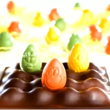 Polycarbonate Bubble Tablet Chocolate Mold - 115 x 115 x 14 mm - 131gr - 1x2 Cavity - 275x135x24mm Polycarbonate Bubble Tablet Chocolate Mold - 115 x 115 x 14 mm - 131gr - 1x2 Cavity - 275x135x24mm
