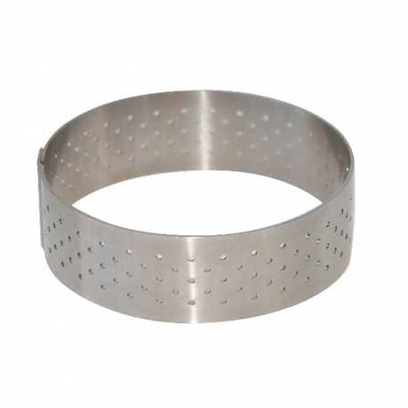 De Buyer 3099.02 De Buyer Stainless Steel Perforated Tart Ring - 3/4'' High Round Ø 2 1/2'' Finger & Individual Tart Rings De Buyer 3099.02 De Buyer Stainless Steel Perforated Tart Ring - 3/4'' High Round Ø 2 1/2'' Finger & Individual Tart Rings