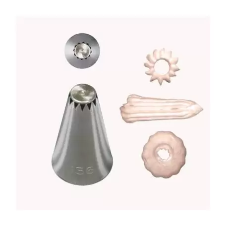 De Buyer 2118.03 De Buyer Stainless Steel Mini Sultane Pastry Tip - Ø 1.8cm Specialty Pastry Tips