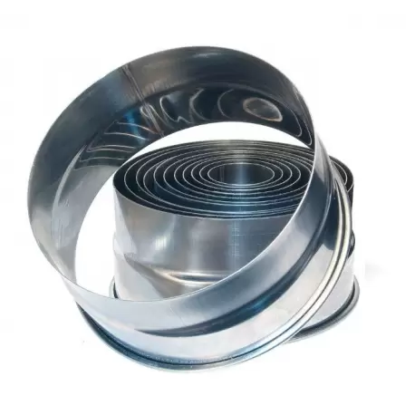 CHB87lb Stainless Steel Heavy Duty High Round Pastry Cutter Set of 7 pcs - Ø27 - 140mm - H.50mm Stainless Steel Cookie Cutters CHB87lb Stainless Steel Heavy Duty High Round Pastry Cutter Set of 7 pcs - Ø27 - 140mm - H.50mm Stainless Steel Cookie Cutters