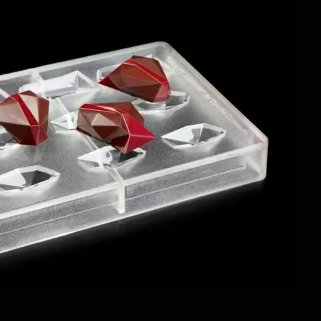 Pavoni Polycarbonate Chocolate Mold - HEART DESIGN by DAVIDE COMASCHI - 18Cavities - 275mm x 135mm Pavoni Polycarbonate Chocolate Mold - HEART DESIGN by DAVIDE COMASCHI - 18Cavities - 275mm x 135mm