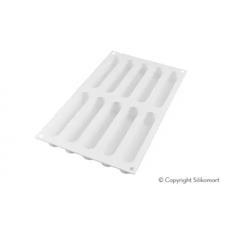 Silikomart Profesionnal FASHION ÈCLAIR 80 Molds - 130 x 25 h 25 mm - 10 Cavity Silikomart Profesionnal FASHION ÈCLAIR 80 Molds - 130 x 25 h 25 mm - 10 Cavity