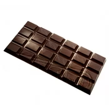 Polycarbonate Break Apart Tablet Chocolate Mold - 156 x 77 x 8 mm - 93gr - 3x1 Cavity - 275x175x24 mm