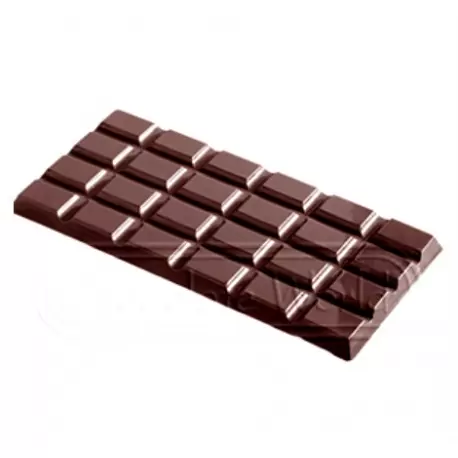 Polycarbonate Break Apart Tablet Chocolate Mold - 155 x 77 x 9 mm - 108 gr - 1x3 Cavity - 275x175x24 mm Polycarbonate Break Apart Tablet Chocolate Mold - 155 x 77 x 9 mm - 108 gr - 1x3 Cavity - 275x175x24 mm