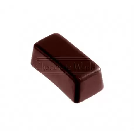 Chocolate World CW2026 Polycarbonate Rectangle Chocolate Mold - 37 x 18 x 14 mm - 11gr - 6x5 Cavity - 275x175x24mm Modern Sha... Chocolate World CW2026 Polycarbonate Rectangle Chocolate Mold - 37 x 18 x 14 mm - 11gr - 6x5 Cavity - 275x175x24mm Modern Sha...