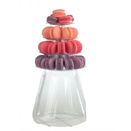 Pastry Chef's Boutique M12065 Small Clear Macarons Pyramid Holder - Holds 35-40 Macarons - Height: 20 cm - Base: Ø 18 cm - Pa... Pastry Chef's Boutique M12065 Small Clear Macarons Pyramid Holder - Holds 35-40 Macarons - Height: 20 cm - Base: Ø 18 cm - Pa...