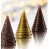 Martellato 20A3D01 Thermoformed Spiral Christmas Tree - Ø112 h180 mm - 300gr - 4 Molds - 2pcs Thermoformed Chocolate Molds