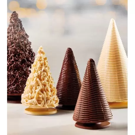Thermoformed Plastic Cones for Christmas Trees or Pieces - Ø123 h 205mm - 2 pcs - Martellato