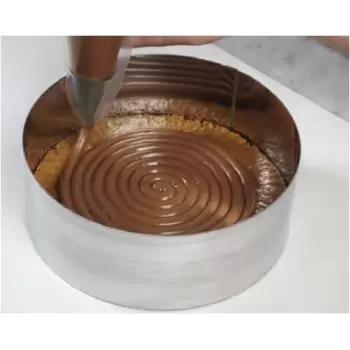 Pastry Chef's Boutique M06860 Special Wedding Cake Stainless Steel High Cake Ring - 8 cm High - Ø 14 cm - Extra High Wedding ...