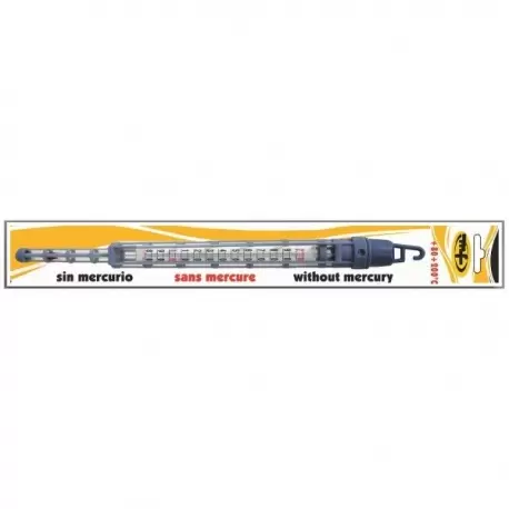 Pastry Chef's Boutique M30570 Sugar Thermometer - Glass Body and Plastic Outside +80ºC to +200ºC Thermomethers Pastry Chef's Boutique M30570 Sugar Thermometer - Glass Body and Plastic Outside +80ºC to +200ºC Thermomethers