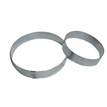 Pastry Chef's Boutique M6504 Stainless Steel Round Tart Ring ø 8 cm - 1.6 cm High - Pack of 6 Finger & Individual Tart Rings Pastry Chef's Boutique M6504 Stainless Steel Round Tart Ring ø 8 cm - 1.6 cm High - Pack of 6 Finger & Individual Tart Rings