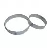 Pastry Chef's Boutique M6504 Stainless Steel Round Tart Ring ø 8 cm - 1.6 cm High - Pack of 6 Finger & Individual Tart Rings