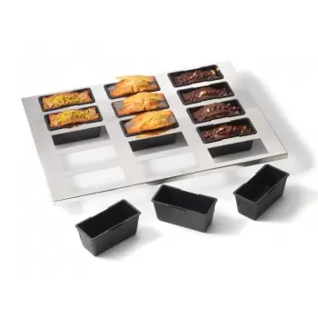 Matfer Bourgeat Exoglass® Mini Cakes Baking Set - 15 Molds - 9 x 4 x 4 cm