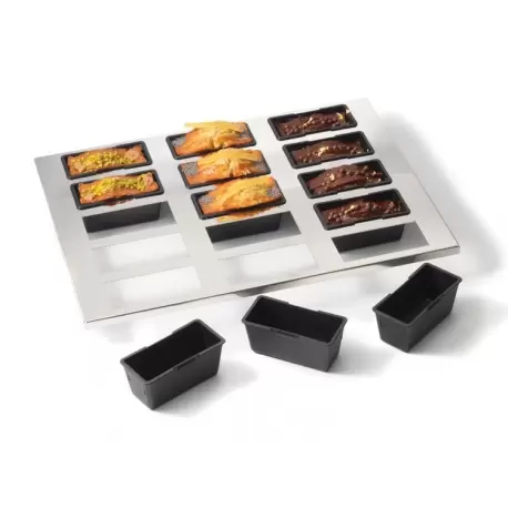 Matfer Bourgeat Exoglass® Mini Cakes Baking Set - 15 Molds - 9 x 4 x 4 cm