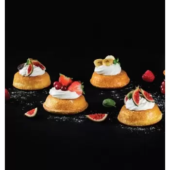 Matfer Bourgeat Exoglass® Open Savarin Donut Molds - Ø 2 3/4" - H 5/8" (15 mm) - 1 1/2 oz - Pack of 12