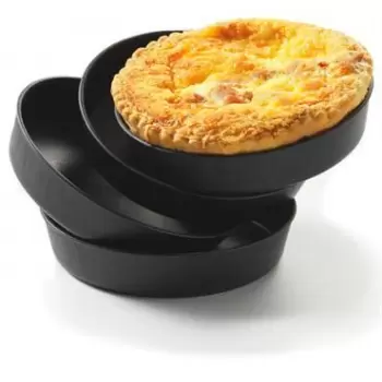 Matfer Bourgeat Exoglass® Quiche Mold - H 3/4", Ø 3 1/2" - Pack of 12