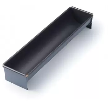 Matfer Bourgeat Exopan® Steel Non-Stick Log Buche Cake Mold - L 19 2/3", W 3 1/6", H 2 1/6"
