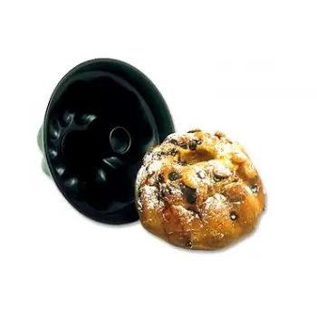 Matfer Bourgeat Exopan Steel Non-Stick Kughelhof Mold - Ø 9 1/2 x 4 3/4 - 100 oz.