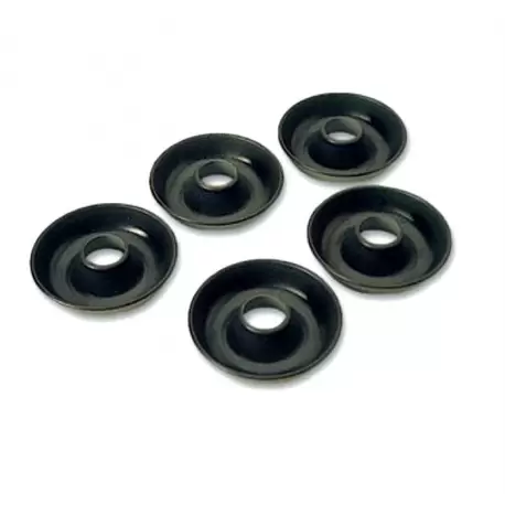 Matfer Bourgeat Exopan® Steel Non-Stick Individual Open Savarin Mold - Ø 2 3/4 x 5/8 14 oz. - Pack of 12