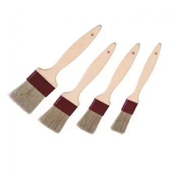 Matfer Bourgeat Natural Bristtle Flat Pastry Brush - 2'' Wide - Bristle length 2''