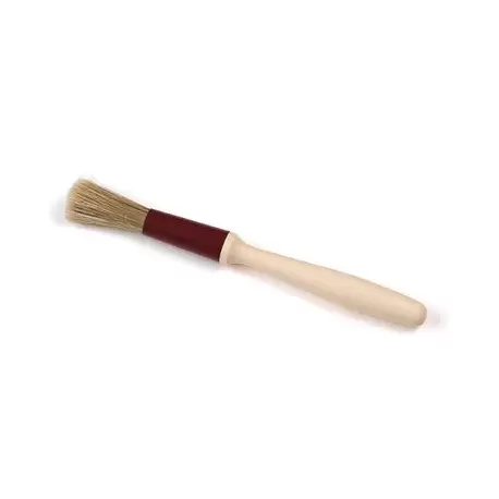 Matfer Bourgeat Natural Bristtle Round Pastry Brush - 1/2'' Wide - Bristle length 2''