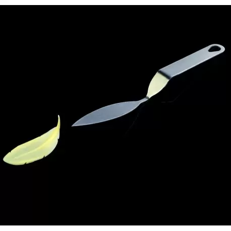 Pavoni CH10 Pavoni FLYCHOC Small Stainless Steel Offset Chocolate Leaf Making Tool - Thin Leaf - 24 x 120 mm Ruler and Pastry... Pavoni CH10 Pavoni FLYCHOC Small Stainless Steel Offset Chocolate Leaf Making Tool - Thin Leaf - 24 x 120 mm Ruler and Pastry...