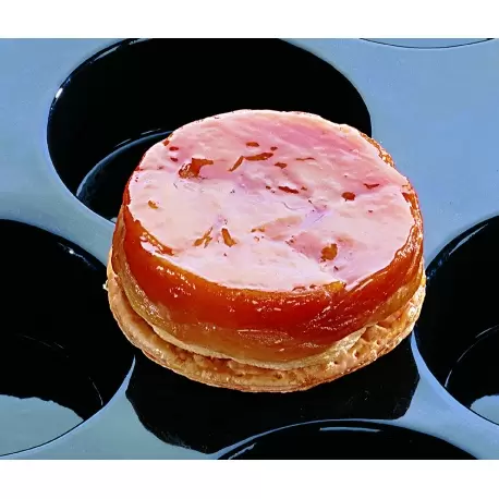 Sasa Demarle Flexipan Origine - Deep Cylinder Cheesecakes Molds Ø 3.25'' (82 mm) - Depth 1.18'' (30 mm) - 16'' x 24'' - 15 ind