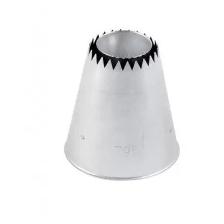 Stainless Steel Sultan Pastry Tip Nozzle - Flat Cone Stainless Steel Sultan Pastry Tip Nozzle - Flat Cone