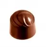 Polycarbonate Swirled Round Cherry Praline Chocolate Mold - 28 x 28 x 24 mm - 13gr - 5x8 Cavity - 275x175x24mm - Chocolate World