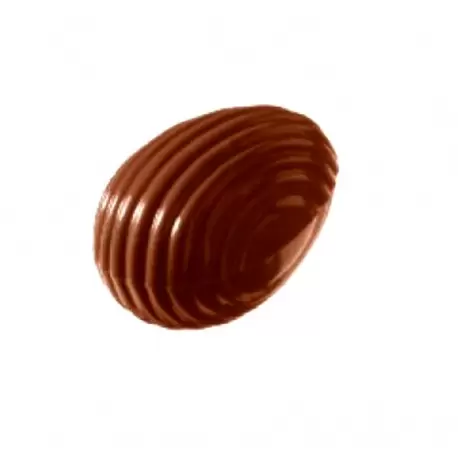 Chocolate World CW2203 Polycarbonate Mini Striped Oval Egg Chocolate Mold - 32 x 22 x 11 mm - 5gr - 4x8 Cavity - 275x175x24mm... Chocolate World CW2203 Polycarbonate Mini Striped Oval Egg Chocolate Mold - 32 x 22 x 11 mm - 5gr - 4x8 Cavity - 275x175x24mm...